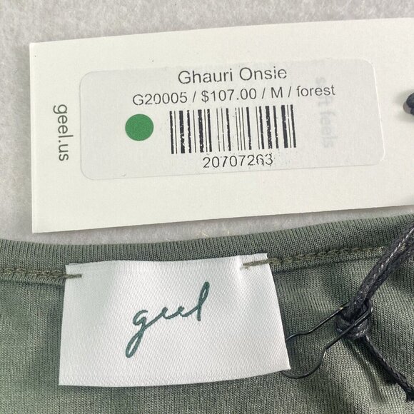 GEEL Ghauri One Piece Romper Bike Short Long Sleeves Soft Base NWT Green M 27-10 - Picture 11 of 13